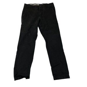 Lee Mens Pants Size 32x30 Slim Straight Casual Classic Black Flat Front Travel